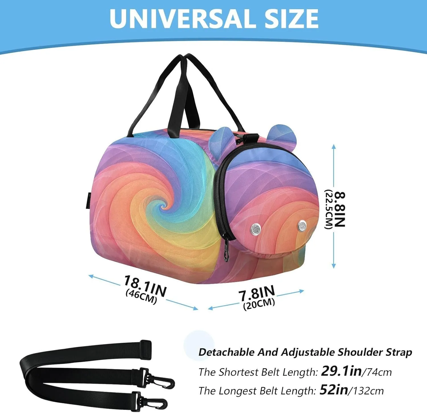 GuoChe Crossbody Wallet Purse with Shoes Compartment Waterproof Nylon Small Crossbody Phone Bag for Walk dog
