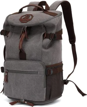 Gym Duffle Bag Backpack 4-Way Vintage canvas with Shoes Compartment for travel Sport Hiking laptop (Vintage grey) “X-Large