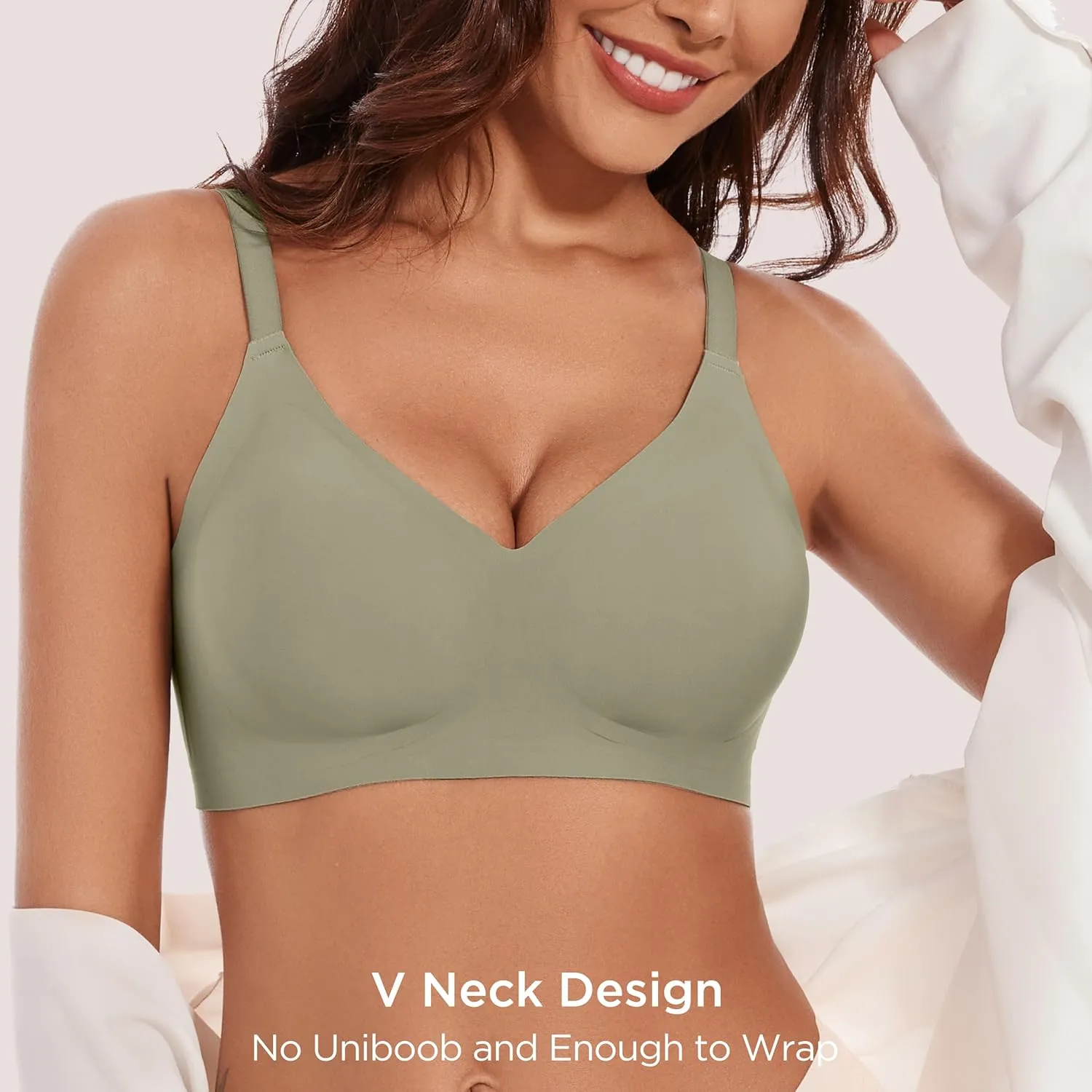 habibee Bra for Women No Underwire Comfort Seamless Bras Push Up Wireless Bras Full Coverage Bralettes, Bra Extender