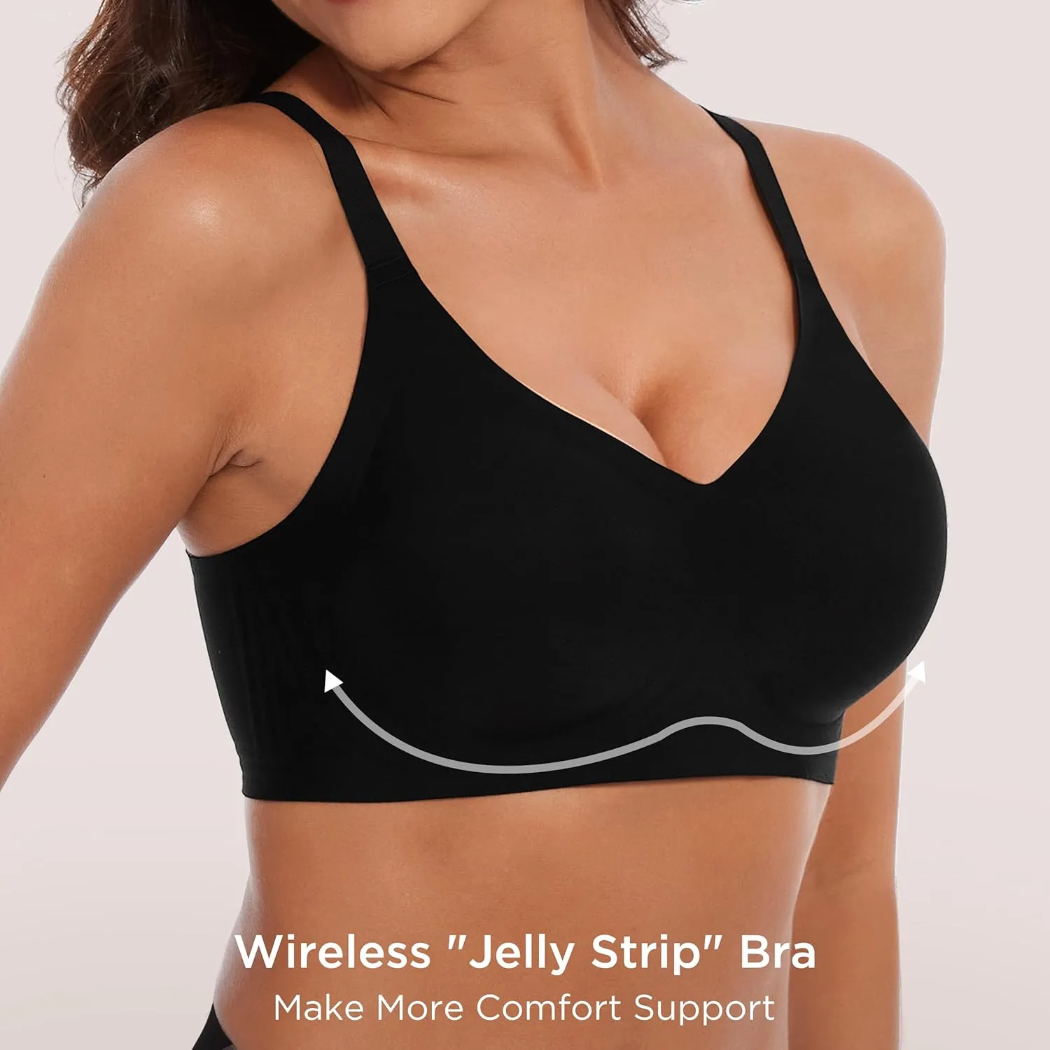 habibee Bra for Women No Underwire Comfort Seamless Bras Push Up Wireless Bras Full Coverage Bralettes, Bra Extender