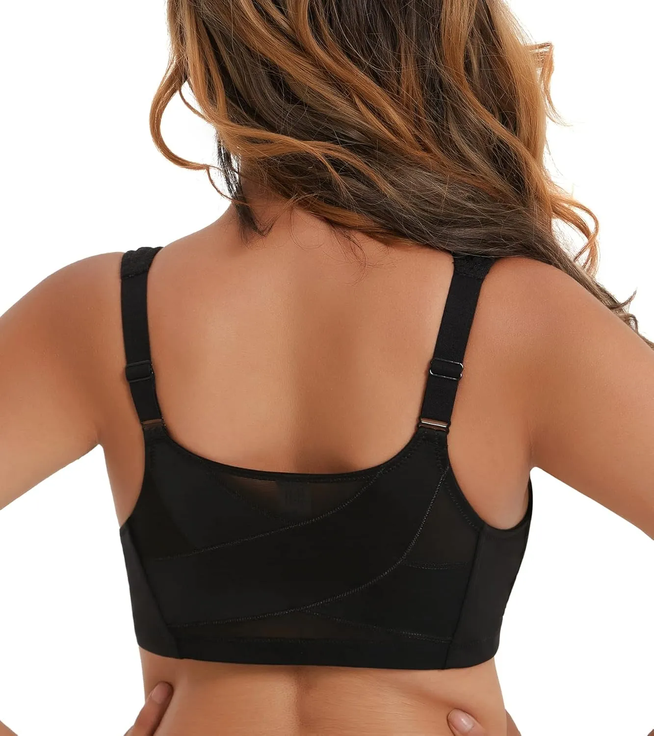 HACI Front Closure Posture Bra Back Support Unpadded Wireless Support Everyday