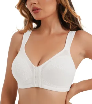 HACI Front Closure Posture Bra Back Support Unpadded Wireless Support Everyday