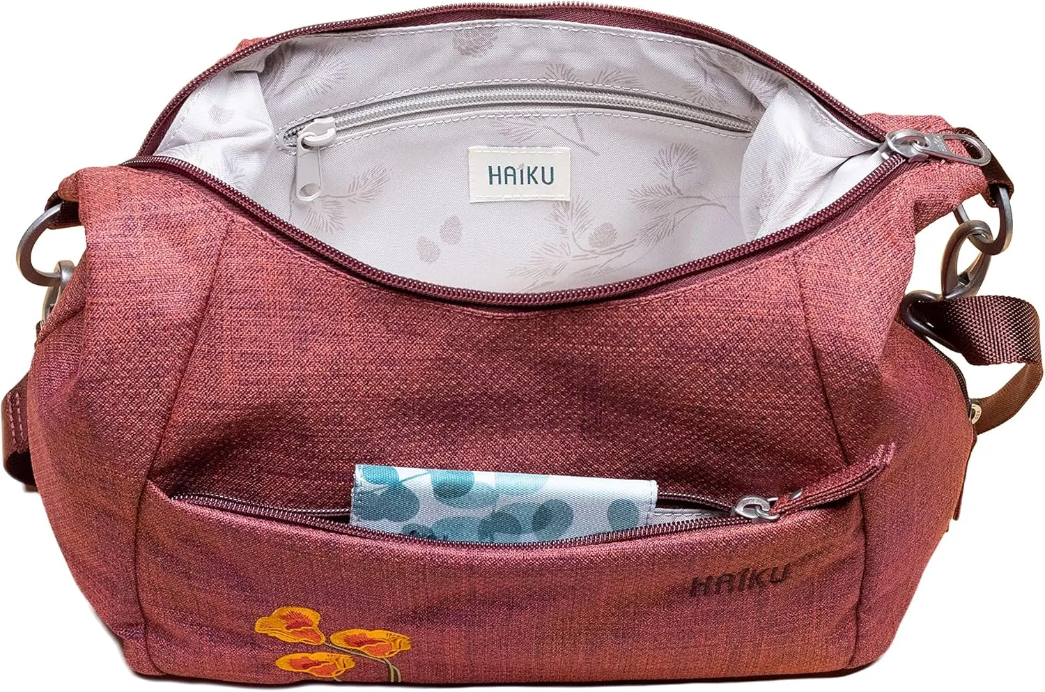 HAIKU Amble Hobo Bag with Removable Shoulder Strap and Adjustable Crossbody Strap
