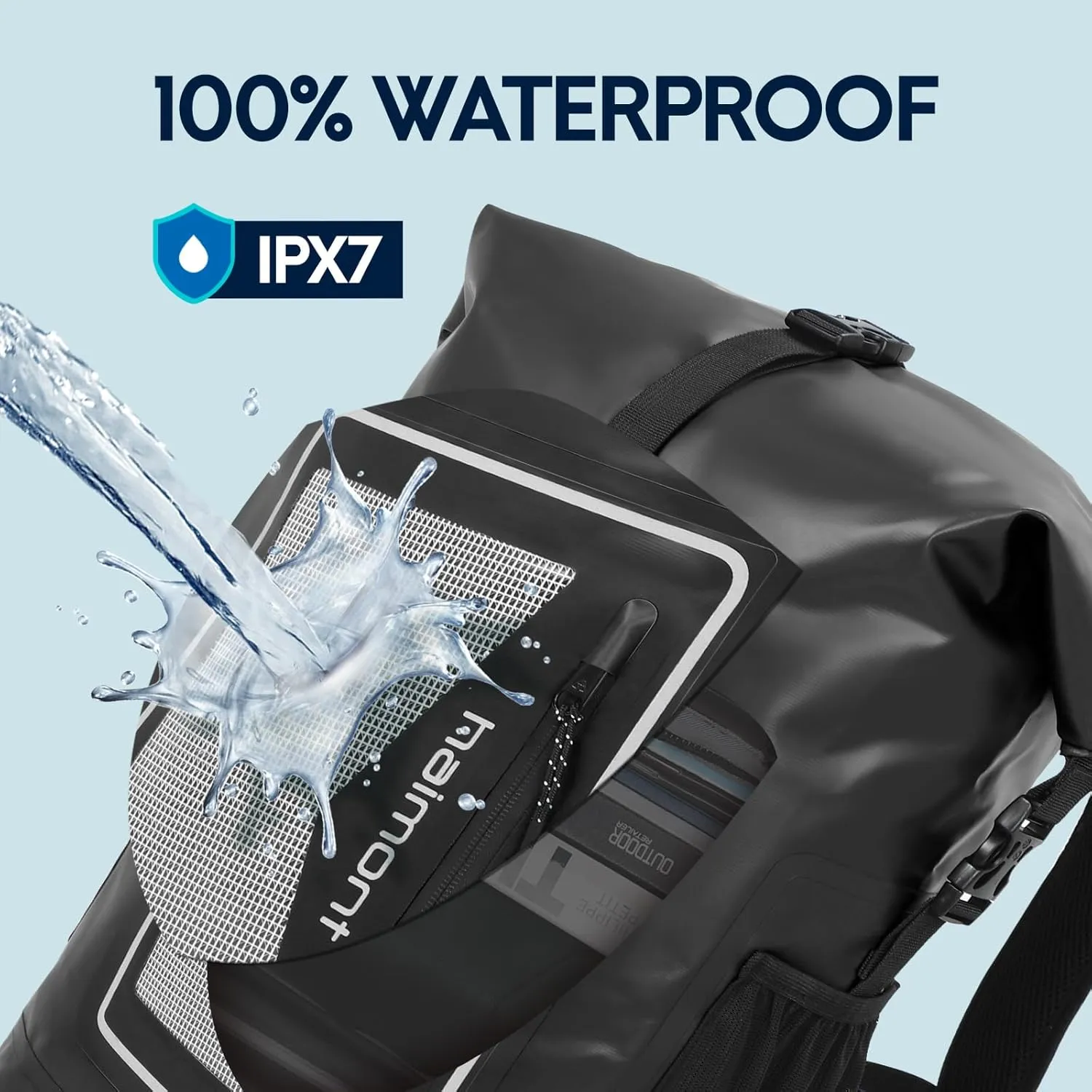 Haimont Waterproof Backpack Dry Bag Floating Roll Top Dry Sack Durable Backpack for Kayaking, Surfing, Rafting, Fishing, 30L