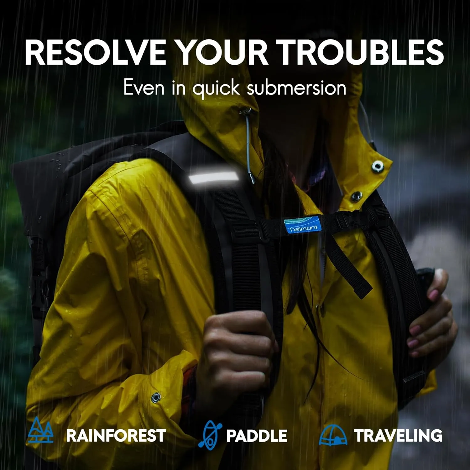 Haimont Waterproof Backpack Dry Bag Floating Roll Top Dry Sack Durable Backpack for Kayaking, Surfing, Rafting, Fishing, 30L