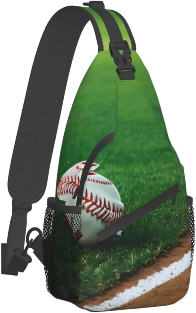 Halloween Flying Bats 1 Printed Canvas Sling Bag Crossbody Backpack, Hiking Daypack Chest Bag For Women Men