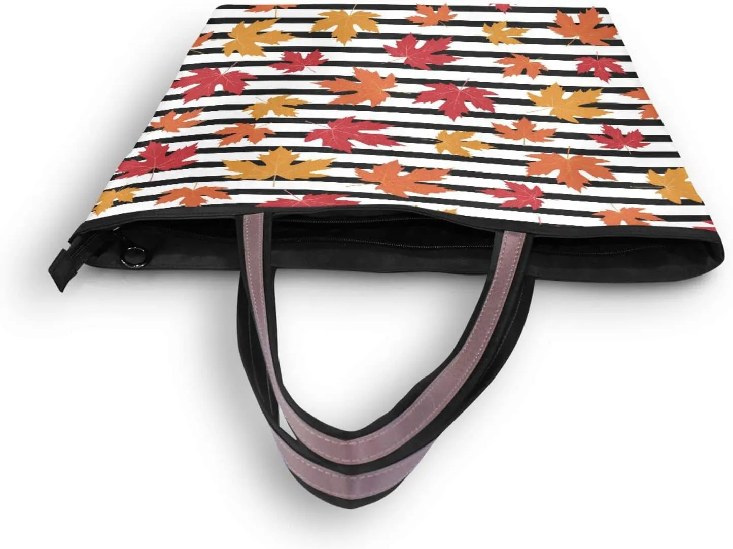 Halloween Pumpkin Tote Purse with Pockets and Compartments,Halloween Pumpkin Tote Bag Zippered