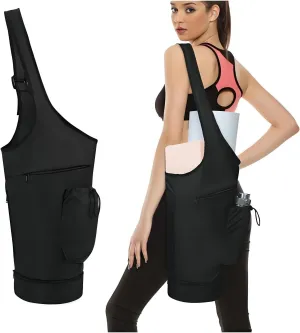 haozaikeji Yoga Mat Bag Large Capacity Yoga Tote Bag Versatile Yoga Sling Bag with Mat Straps Storage Pockets Fit Most Size Mats