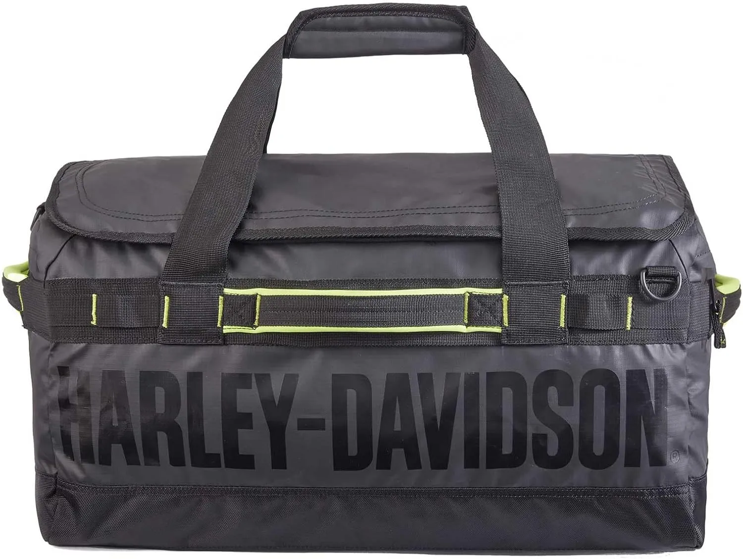 Harley-Davidson Nomad Water-Resistant Polyester Duffel Bag - Black/Lime