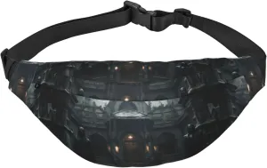 Haunted Mansions Large Crossbody Fanny Pack With 3-Zipper Pockets, For Traveling Running Casual Wallets Waist Pack