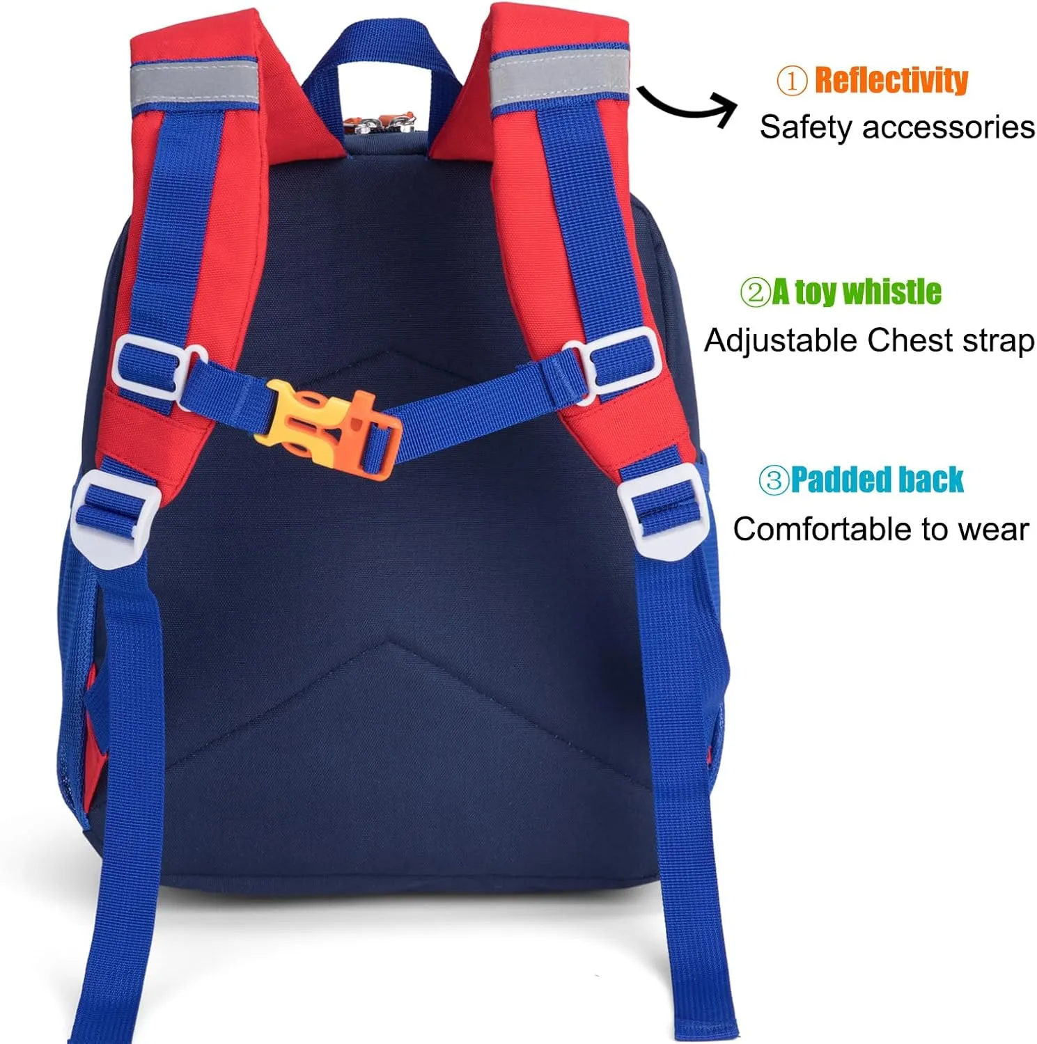 HawLander Preschool Kids Backpack, 12 inch Toddler Backpacks for Boys with Chest Strap