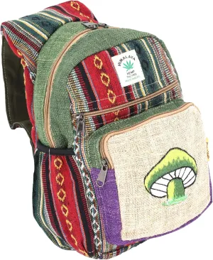 Hemp Sling Backpack Hippie Backpack Festival Backpack Hiking Backpack 100% Hemp| Crossbody Bag FAIR TRADE Handmade with Love., Green