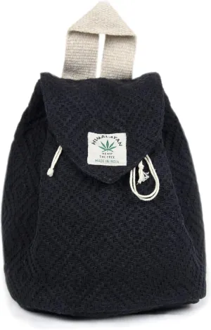 Hemp small bag for women Girls Light Weight Eco Friendly Small cute backpack Bag for everyday lives (Black)