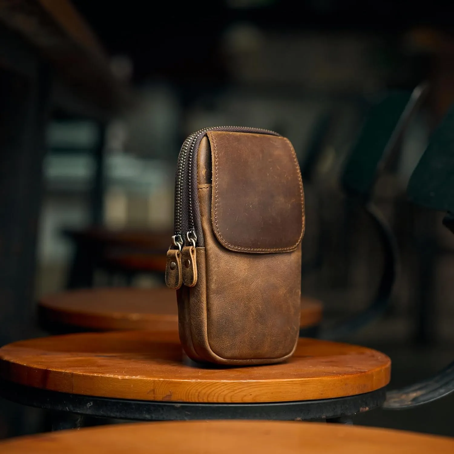 Hengwin Genuine Leather Phone Holster for Belt Men, Belt Clip Wallet Case Fit for iPhone 16/15/14/13 Pro Max Samsung Galaxy S25 Plus S24 Ultra Travel Cell Phone Pouch Crossbody Purse Belt Bag (Coffee)