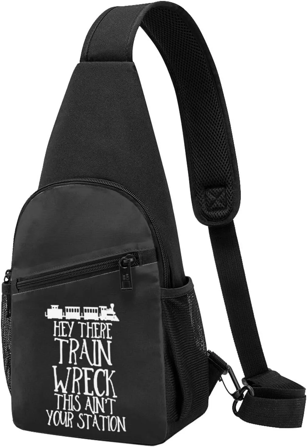 Hey There Train Wreck This Ain't Your Station Shoulder Bag Adjustable Leisure Travel Crossbody Shoulder Bag Unisex