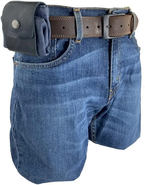 Hide & Drink, Foraging Pouch (Collapsible) for Hiking, Treasures & Seashells Bag, Easy Looping Around Belts, Grocery Storage, Waxed Canvas, Handmade