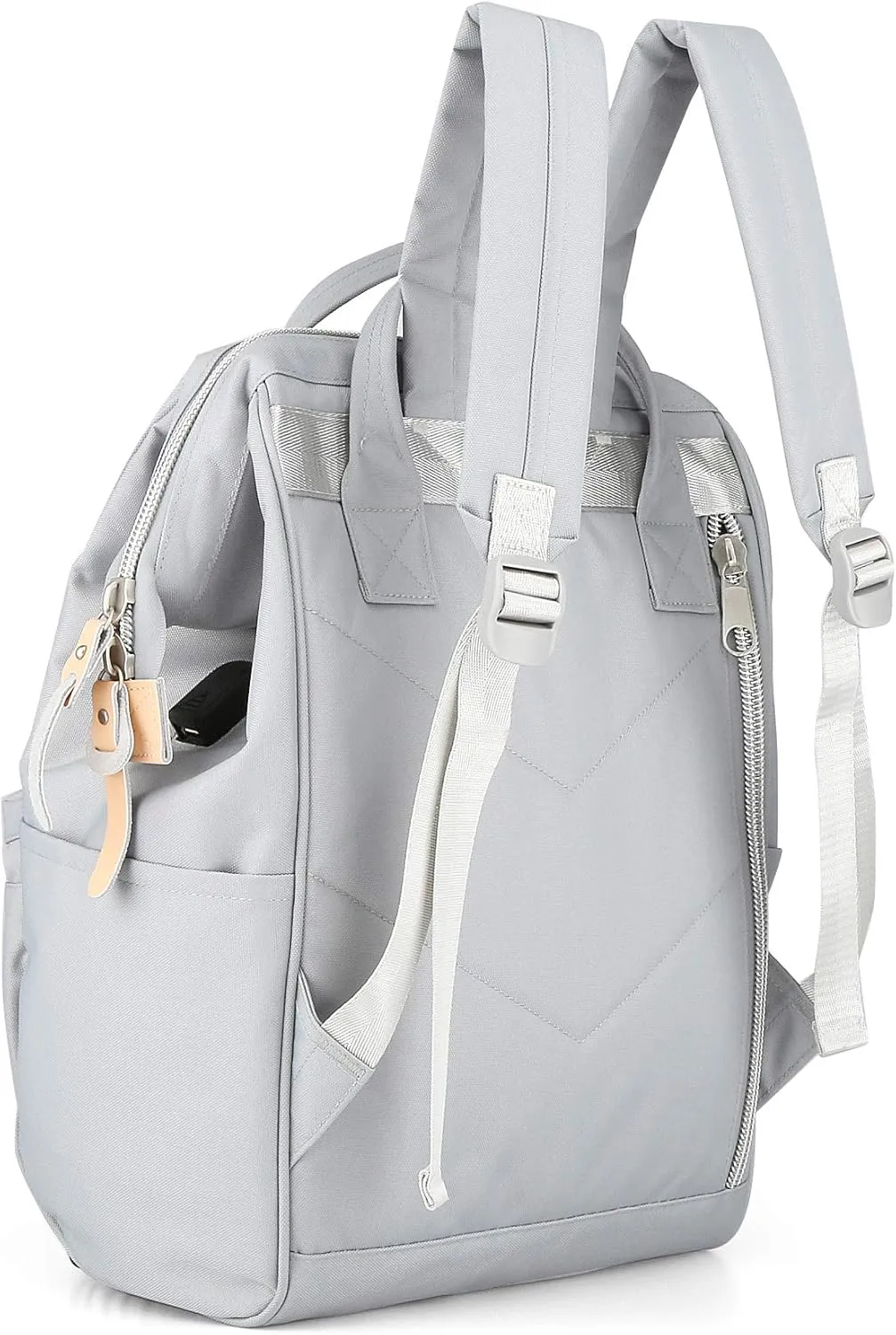 himawari Laptop Backpack for Women&Men Travel Backpack With USB Charging Port Large Business Bag Water Resistant College Bag Computer Doctor Bag(1881-Grey)