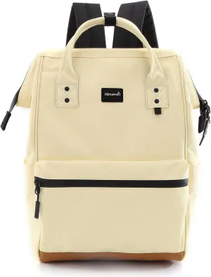 Himawari Travel School Backpack with USB Charging Port 15.6 Inch Doctor Work Bag for Women&Men College Students(124#-10# Cream, Regular)
