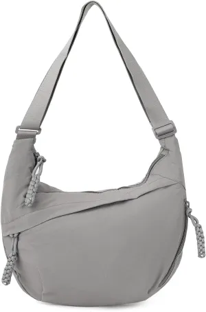 Hobo Bag for Women Men Crescent Shoulder Bag Retro Nylon Canvas Crossbody Bag Slouchy Corduroy Dumpling Bag Purse