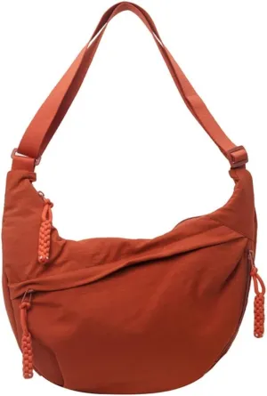 Hobo Bag for Women Men Crescent Shoulder Bag Retro Nylon Canvas Crossbody Bag Slouchy Corduroy Dumpling Bag Purse
