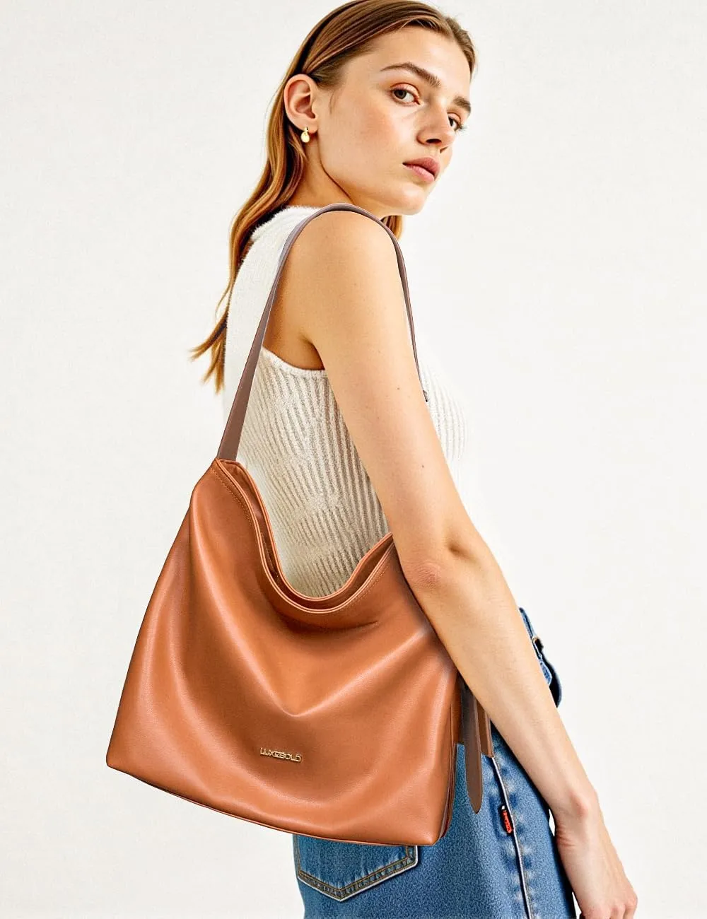 Hobo Bag for Women Shoulder Handbags with Phone Pocket Tote Purses