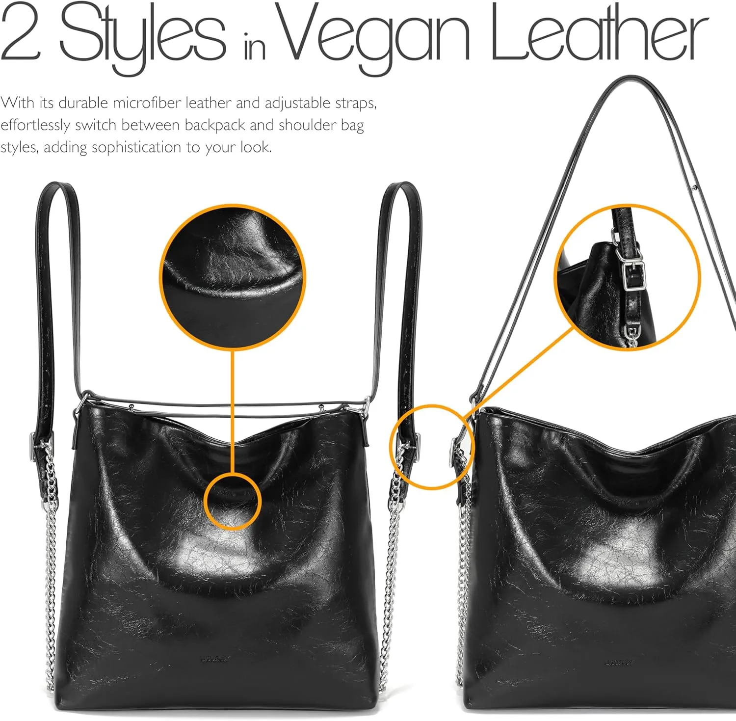 Hobo Bag for Women Vegan Leather Backpack Designer Top Handle Tote Satchel Large Soft Shoulder Purses Handbags