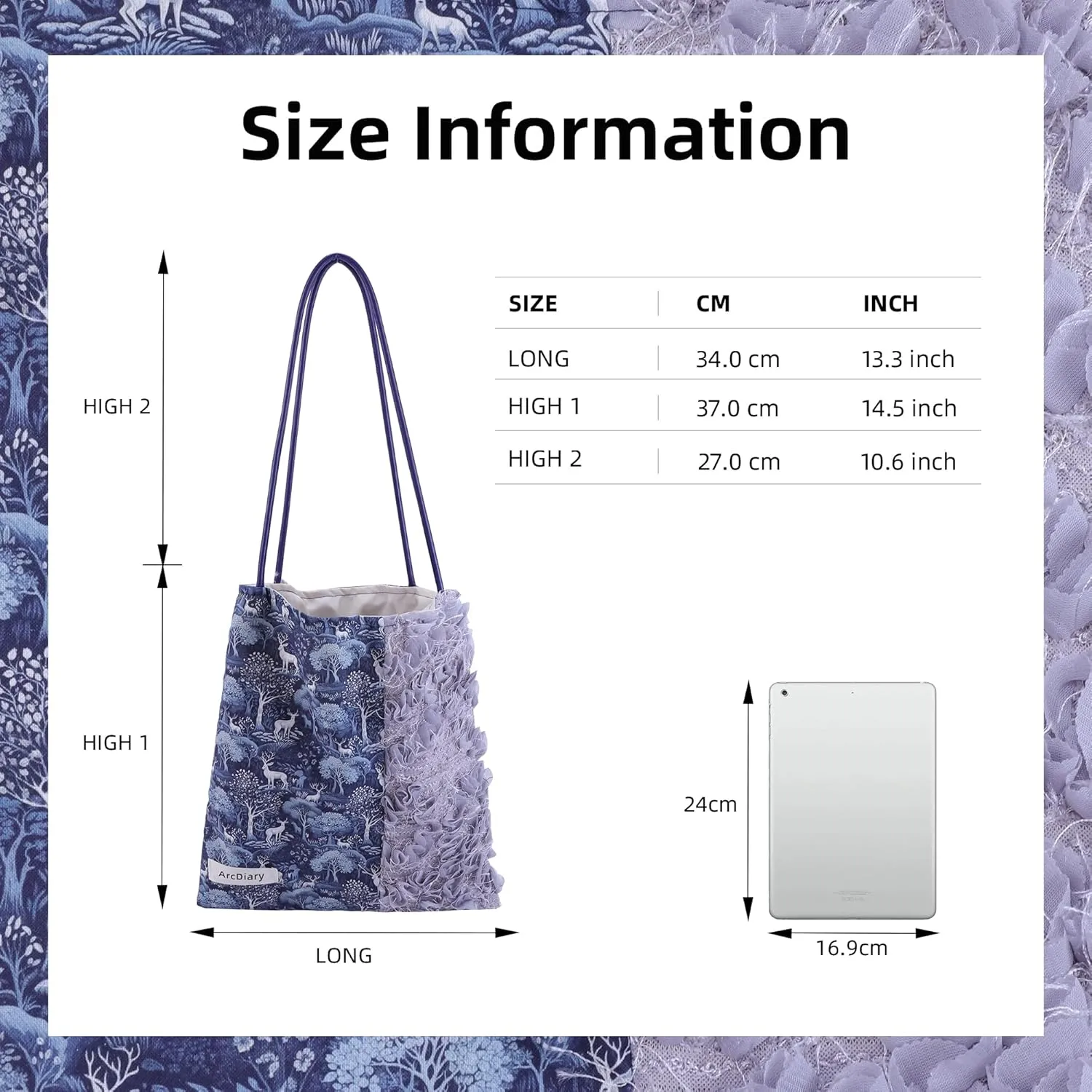 Hobo Bags for Women, Large Capacity Shoulder Tote with Inner Pockets