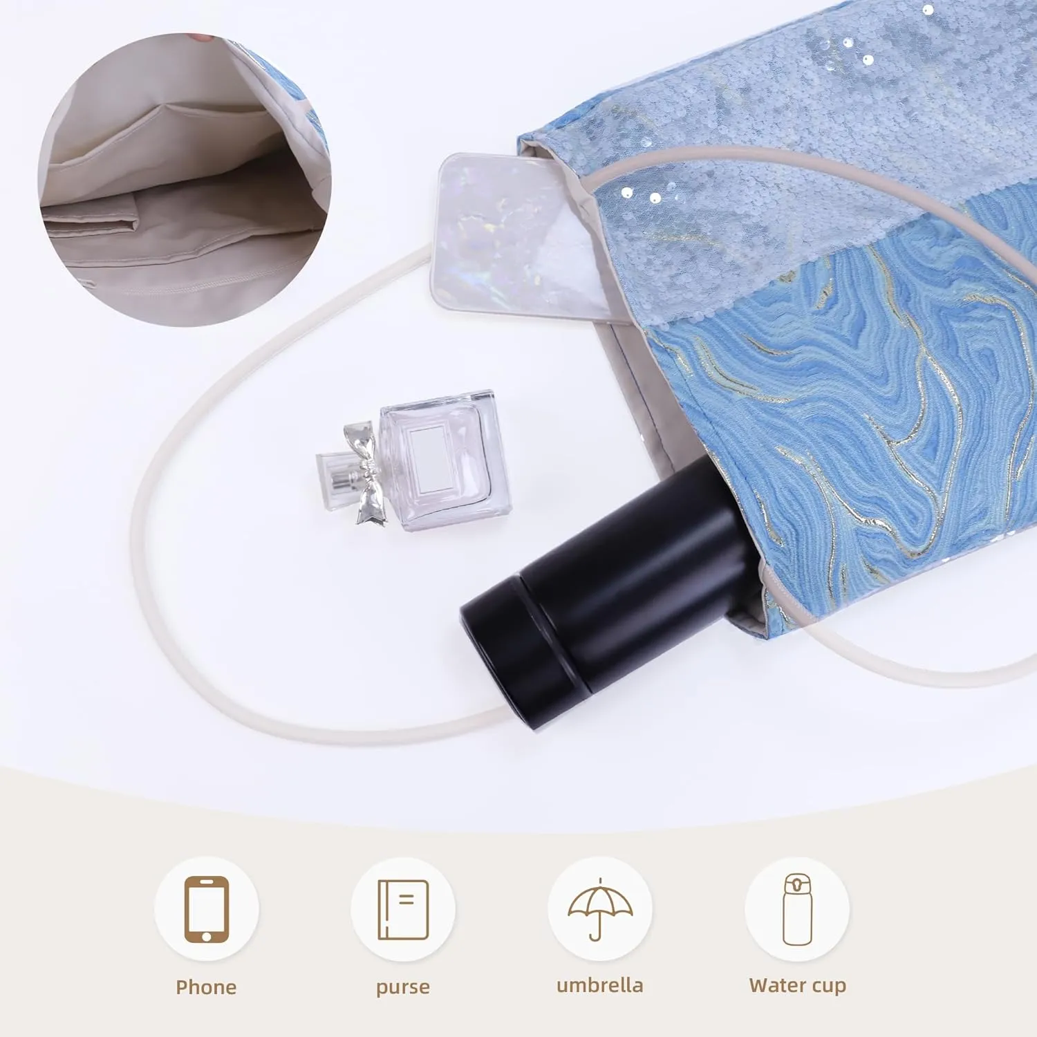Hobo Bags for Women, Large Capacity Shoulder Tote with Inner Pockets