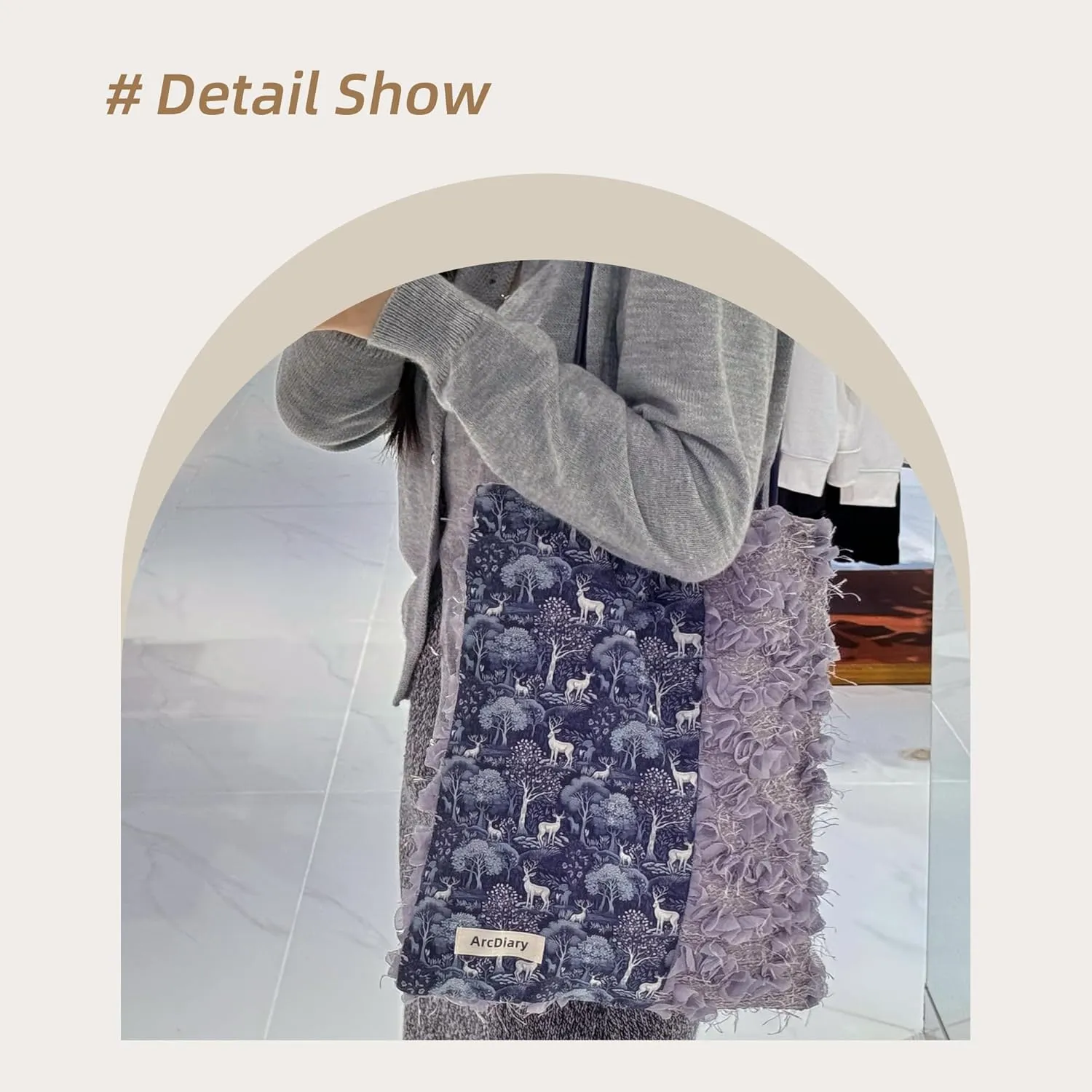 Hobo Bags for Women, Large Capacity Shoulder Tote with Inner Pockets
