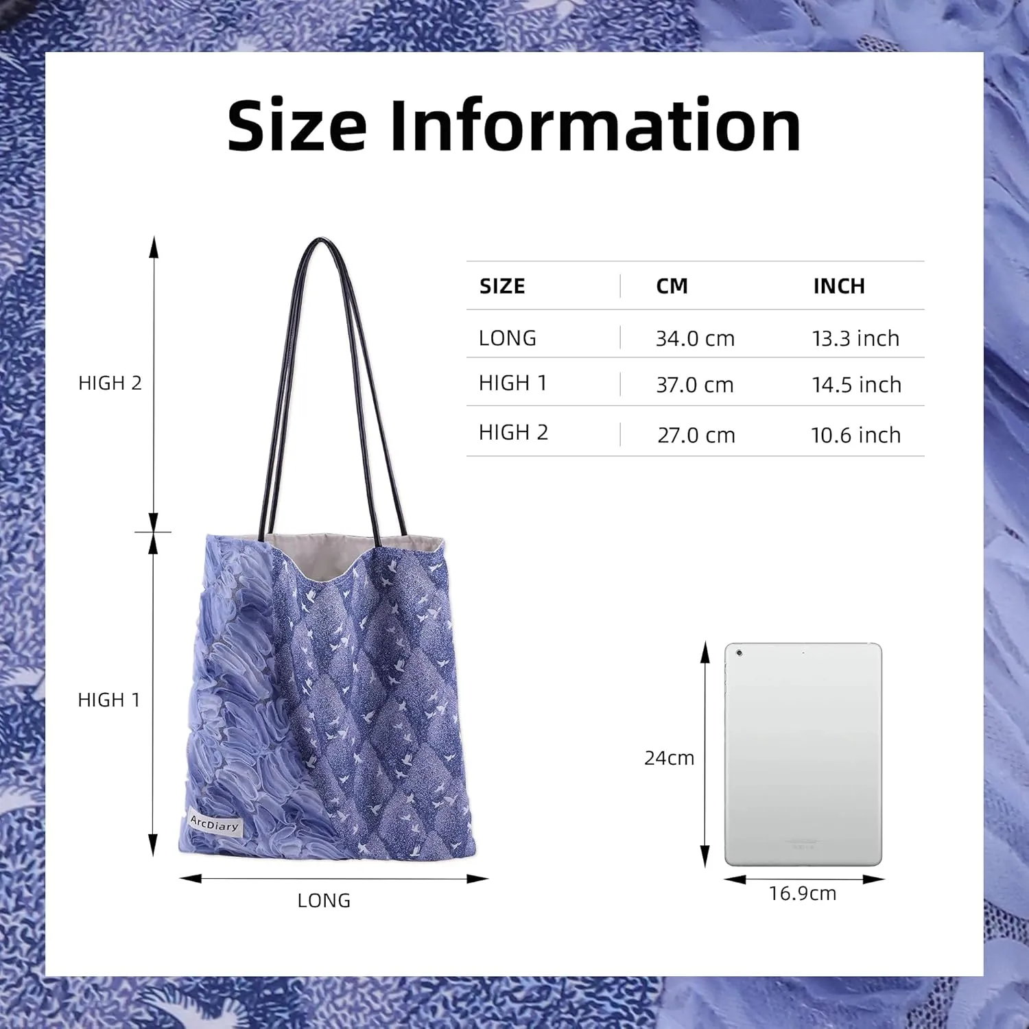 Hobo Bags for Women, Large Capacity Shoulder Tote with Inner Pockets