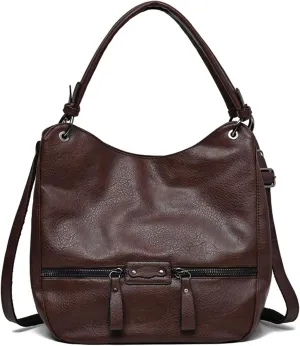 Hobo Bags for Women Large Top Handle Purse PU Leather Shoulder Bags-with Adjustable Strap