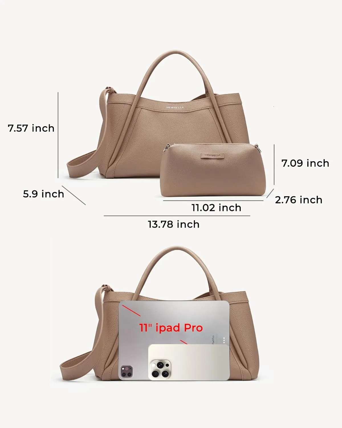 Hobo Handbag for Women, Crossbody Tote Bag, Shoulder Purse with Top Handle