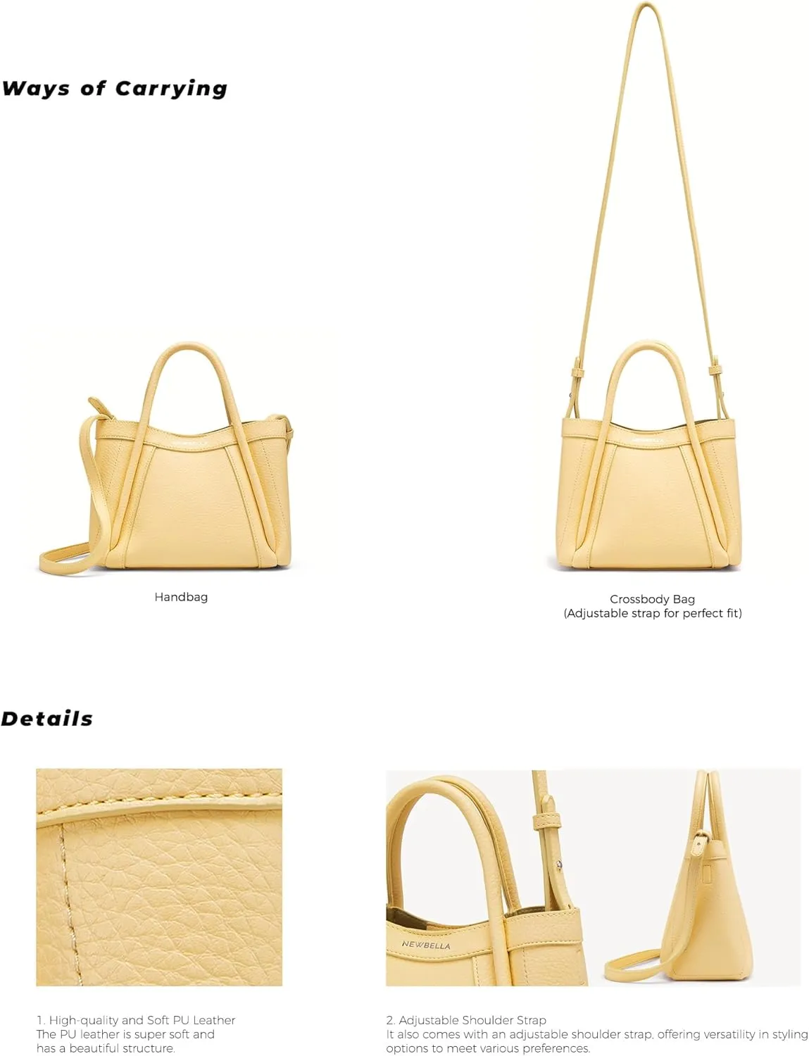 Hobo Handbag for Women, Crossbody Tote Bag, Shoulder Purse with Top Handle