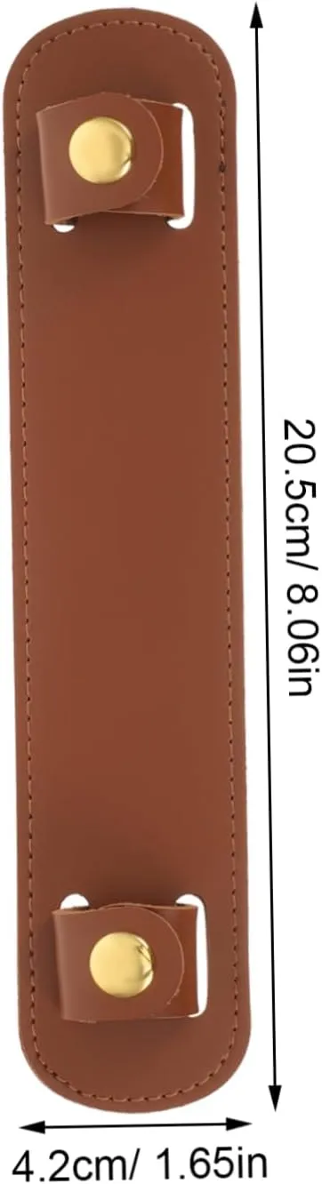 HOMSFOU Shoulder Strap Padded Cushion Backpack Strap Cushion Tote Pads Shoulder Bag Pad Straps for Bags Carry Cover Pad Strap Pad for Purse Backpack Strap Pad Shoulder Pad Leather Brown