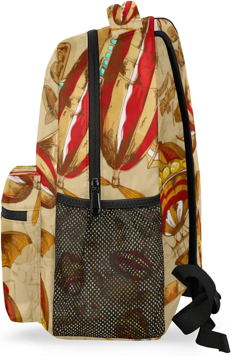 Hot Air Balloon Travel Laptop Backpacks Lightweight Travel Hiking Camping Casual Daypack Backpack for Men Women Adults