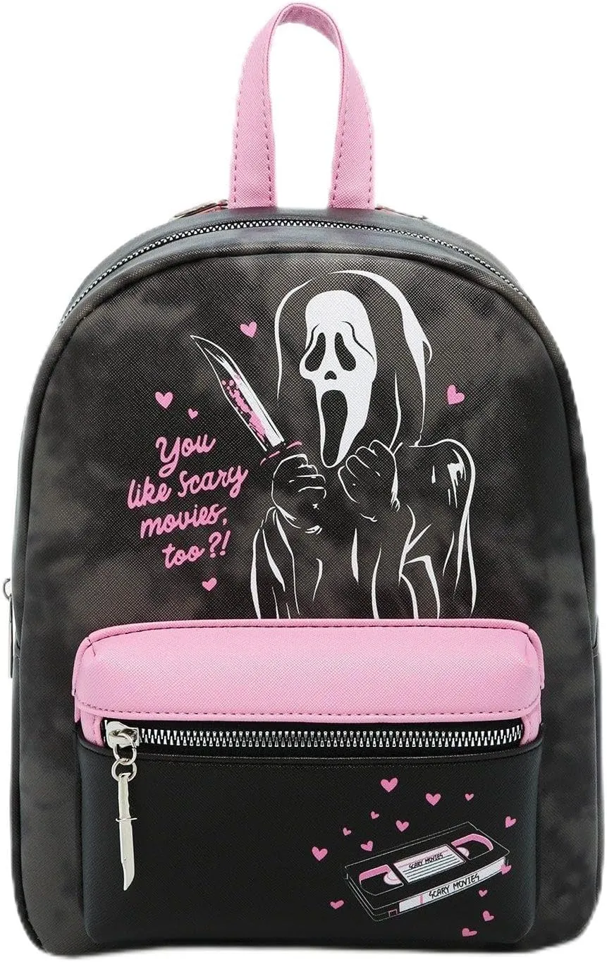 Hot Topic Ghost Face You Like Scary Movies Mini Backpack LIGHT PINK NONE