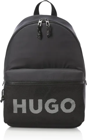 HUGO Mesh Logo Backpack, Black Currant, PCE.