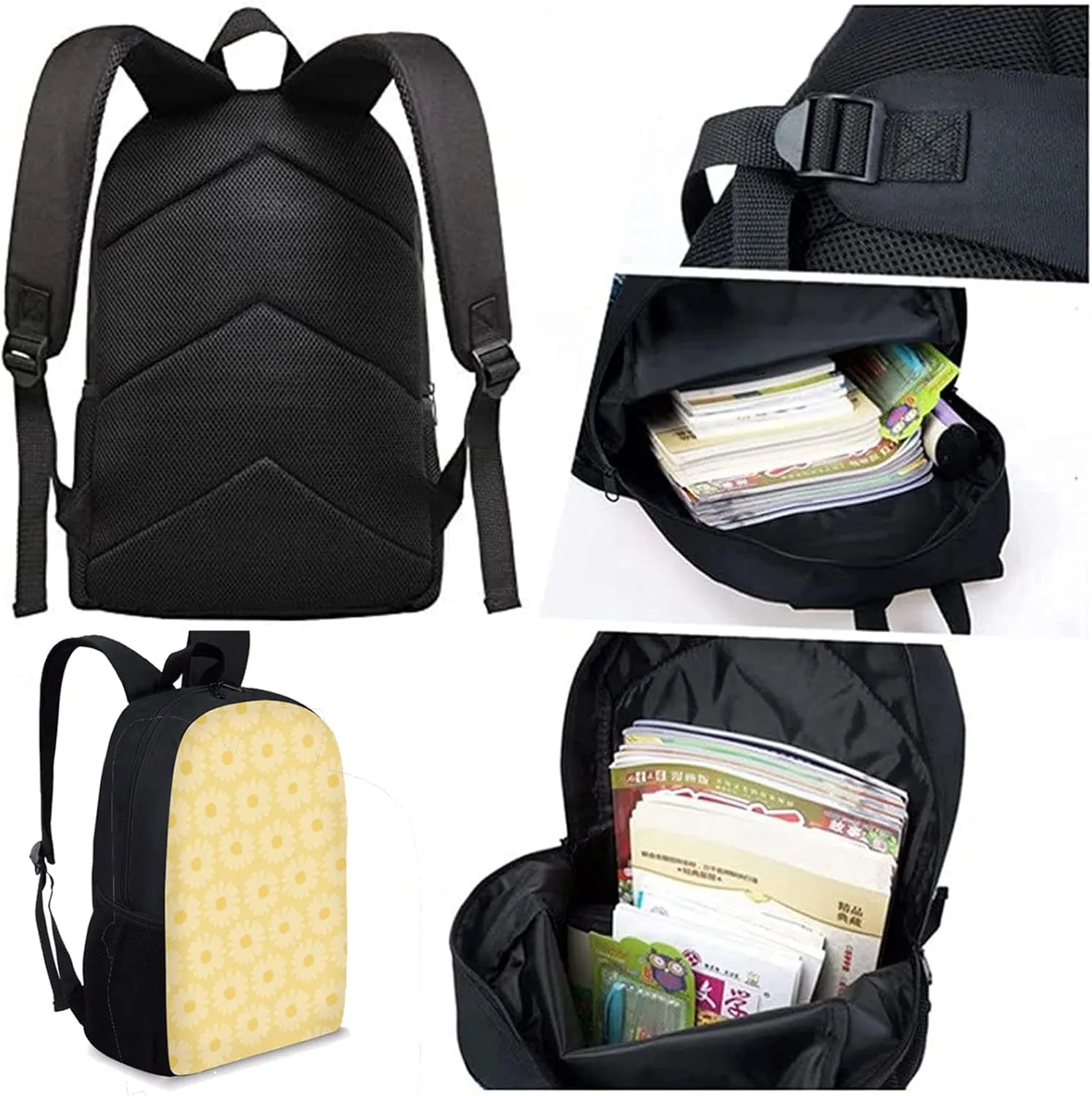 HUIACONG African Girls Backpack for Elementary School Bag with Bottle Pocket Brown Kids Bookbags Girls Ages 9-11 Student Book Bags Hiking Travel Back Packs Lightweight