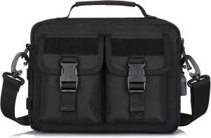 HUNTVP Tactical Messenger Bag Multifunction Nylon Shoulder Briefcase Handbags with USB Port