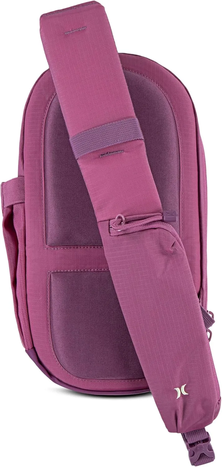 Hurley Men's Crossbody Sling Bag, Mauve Haze, One Size
