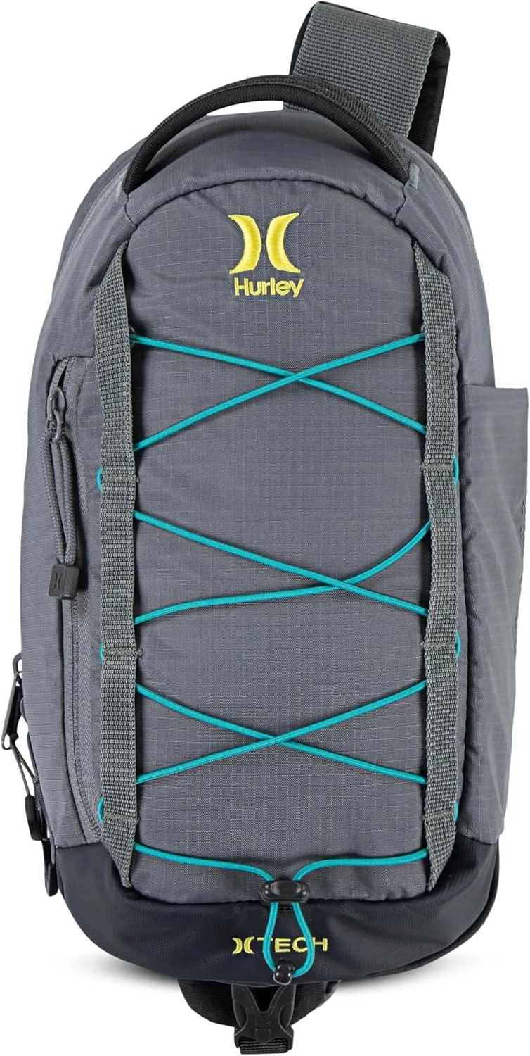 Hurley Men's Crossbody Sling Bag, Stone Grey, One Size