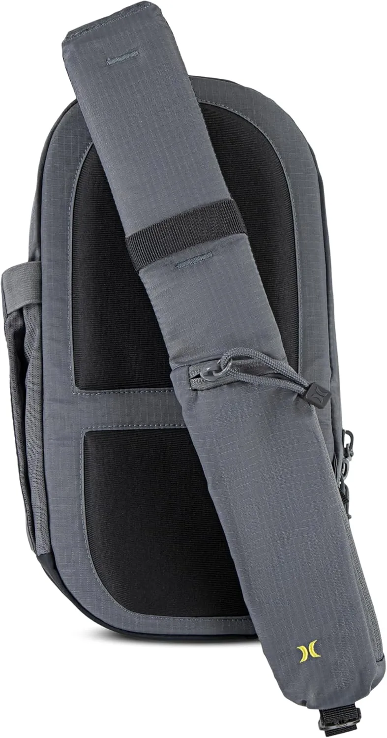 Hurley Men's Crossbody Sling Bag, Stone Grey, One Size