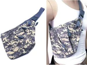 HWZ Men's Lightweight Anti-Theft Waterproof Casual Sling Chest Crossbody Messenger Gun Shoulder Bag