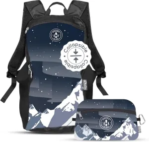 HYDAWAY Collapsible Backpack for Travel - 15L I Lightweight Packable Daypack for Backpacking, Work & Traveling I Adjustable, Foldable, Water Resistant Hiking Day Pack for Men, Women and Kids