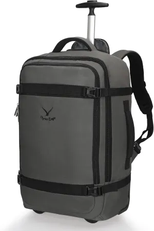 Hynes Eagle Rolling Backpack 42L Backpack with Wheels Airline Approved Carry on Luggage Laptop Travel Suitcase Bag for Women Men Dark Grey
