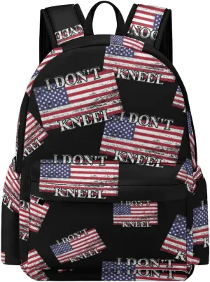 I Don't Kneel Fashion Laptop Backpack Purse Travel Backpack Casual Shoulder Bag for Work Shopping Camping