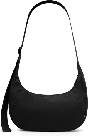 Iioscre Medium Crossbody Crescent Bag for Women Men Trendy, Nylon Crossbody Hobo Bag with Adjustable Strap and Inner Pockets.