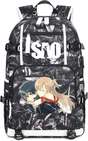ISaikoy Anime Sword Art Online Backpack Bookbag Daypack School Bag Laptop Shoulder Bag N8