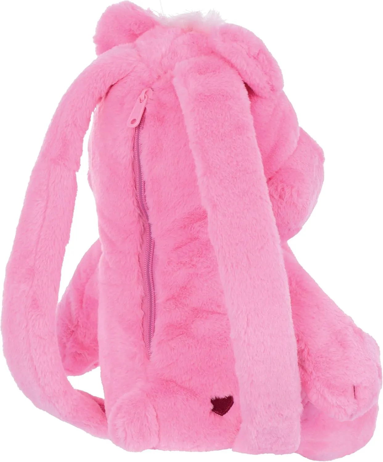 iscream Care Bears Cheer Bear Shaped 16"x 12" Furry Backpack with Adjustable Straps And Zipper Closure