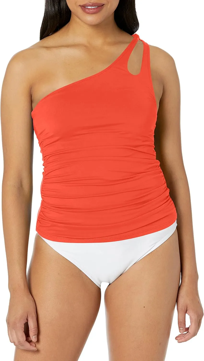 Island Goddess One Shoulder Keyhole Tankini Swimsuit Top